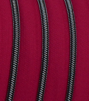 Preview: Endlosreißverschluss metallisiert schmal fuchsia/titan (1m)